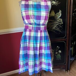 Small Emily and Fin Purple Plaid Lucy dress